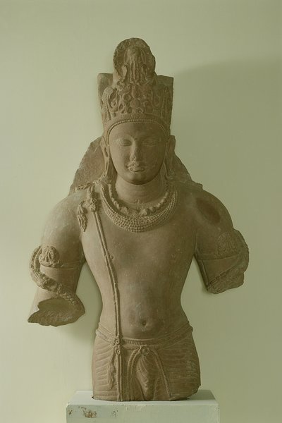 Figura do Senhor Vishnu, Mathura (arenito vermelho) de Indian School