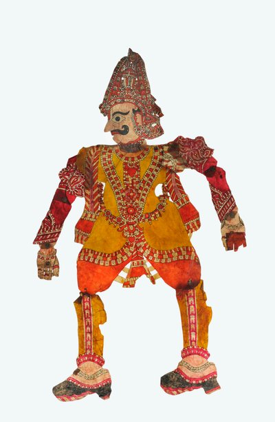 Fantoche de sombra gigante de Karnataka (couro) de Indian School