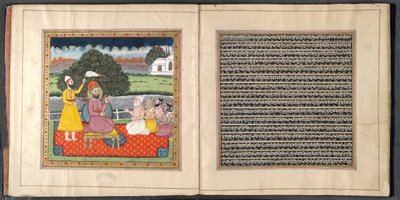 Guru Nanak, o fundador da religião Sikh, em disputa com os hindus holymen de Indian School