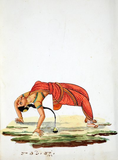 Mulher indiana dançando (wc no papel) de Indian School