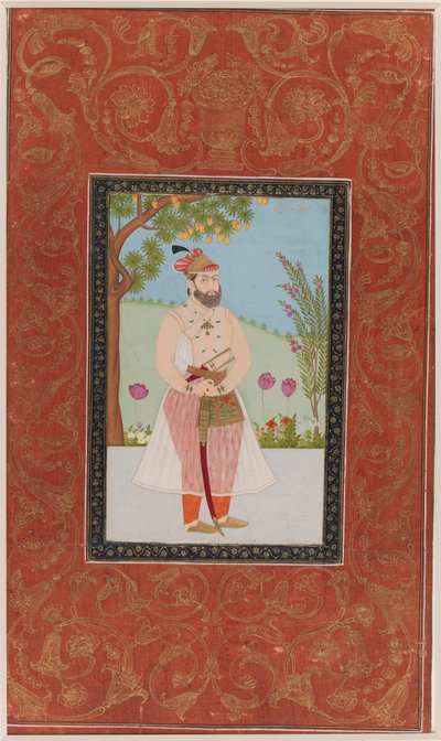 Iraj Khan, 1875-1900 (wc opaca e ouro no papel) de Indian School