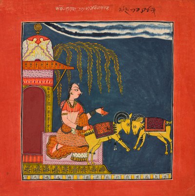 Kaccheli Ragini, de um Ragamala, c.1700 de Indian School
