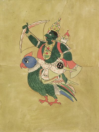 Kama, deus do amor, do século XVIII ao XIX de Indian School