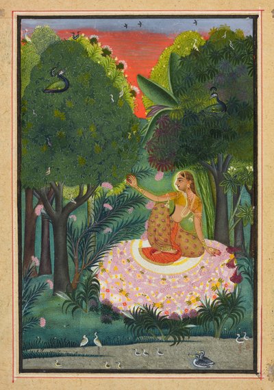 Kamod Ragini, folha de um "Ragamala", c.1770-1775 de Indian School