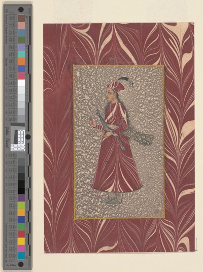 Senhora carregando um pavão, Bijapur, c.1660 de Indian School