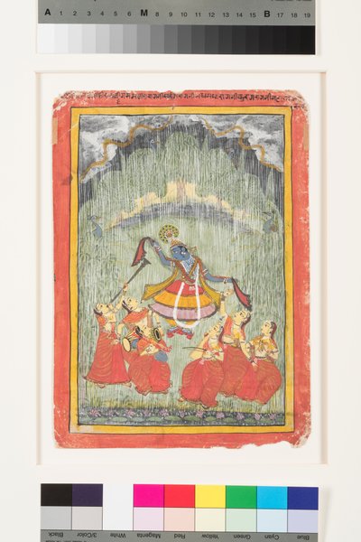 Megh Malar Raga, c.1720 (opaco w - c no papel) de Indian School