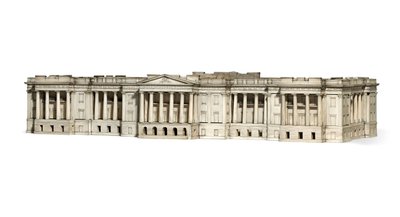 Modelo do Palácio de Hazarduari, Murshidabad, c.1835 de Indian School