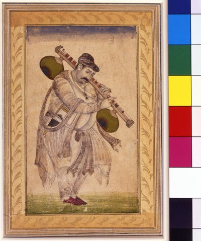 Naubat Khan, o jogador de vina, do século XVIII de Indian School