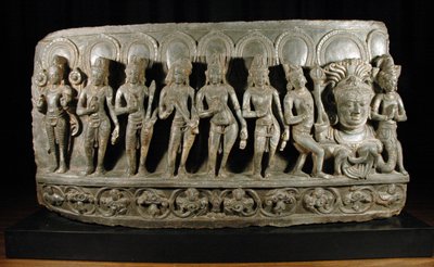 Navagraha, c.950-1000 (pedra) (detalhe de 874861) de Indian School