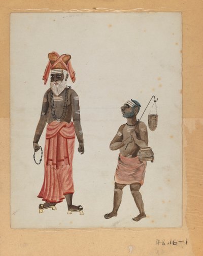 Um de um conjunto de nove imagens mostrando índios em diferentes profissões (wc no papel) de Indian School