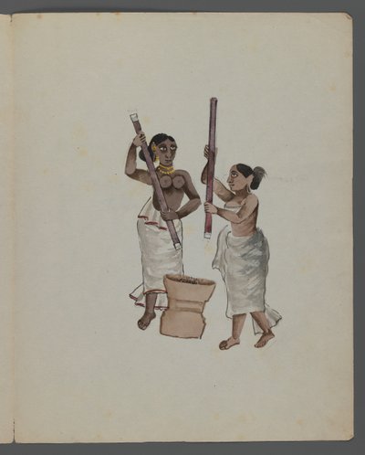 Um de um conjunto de nove imagens mostrando índios em diferentes profissões (wc no papel) de Indian School