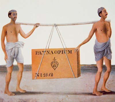 Ópio de Patna, Índia, com destino à China durante as Guerras do Ópio de Indian School