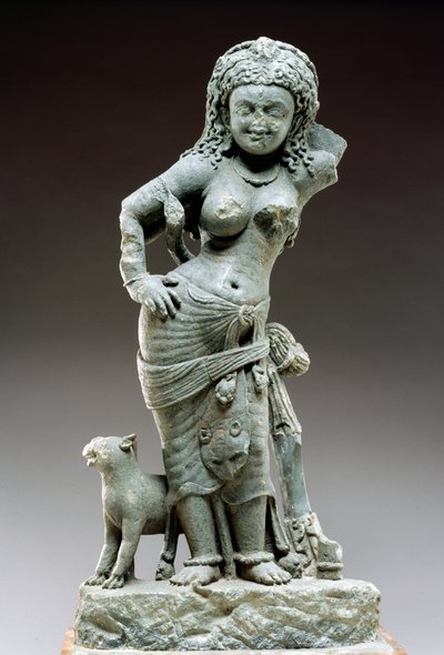 Parvati, cultura Samlaji, 500 dC (xisto) de Indian School