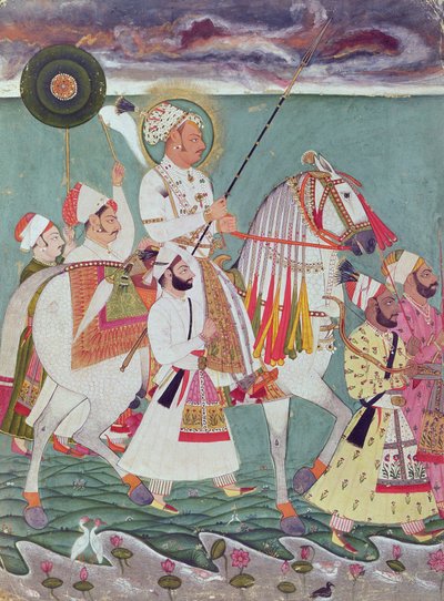 Retrato do marajá Ajit Singh de Jodhpur (1678-1724) de Indian School