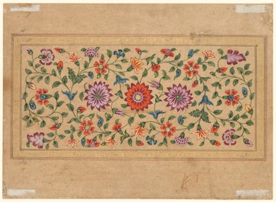Rolagem de videiras florais, 1755 de Indian School