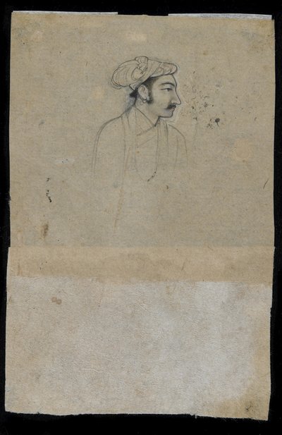 Sultão Khurram (tinta no papel) de Indian School