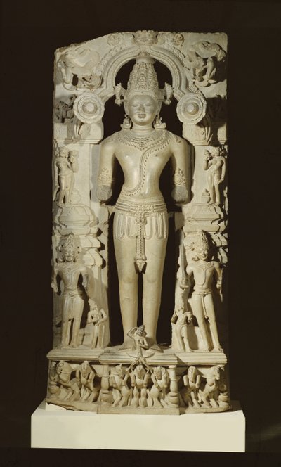 Surya, do Templo do Sol em Konarak, Orissa, dinastia Oriental do Ganga (calcário) de Indian School