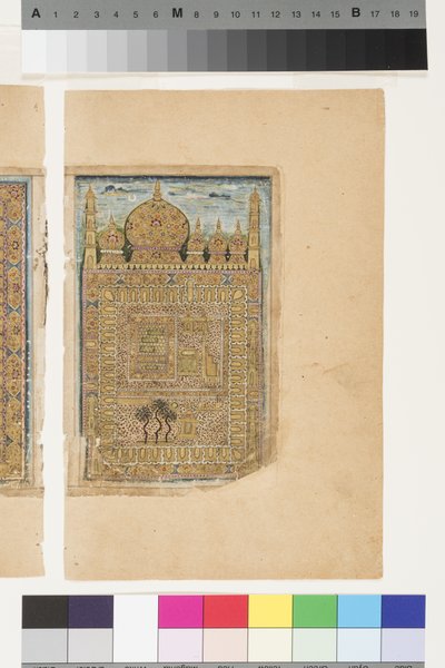 O túmulo do profeta em Medina, c.1660 de Indian School