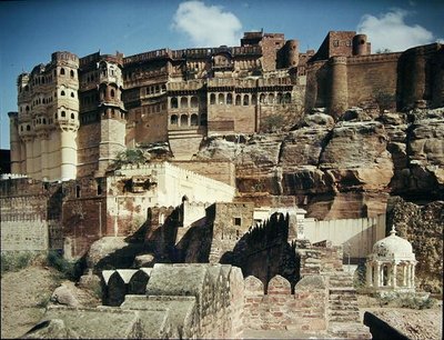 Vista do Forte Mehrangarh, construído em 1459 de Indian School
