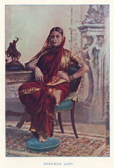 Nativos da Índia: Brahman Lady (foto colorida) de Indian photographer