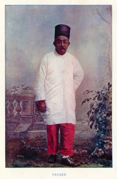 Nativos da Índia: Parsee (foto colorida) de Indian photographer