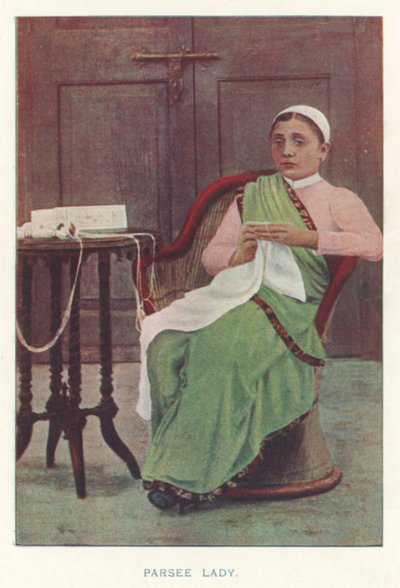 Nativos da Índia: Parsee Lady (foto colorida) de Indian photographer