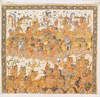 Ramayana (cor balinesa sobre tela) de Indonesian Indonesian