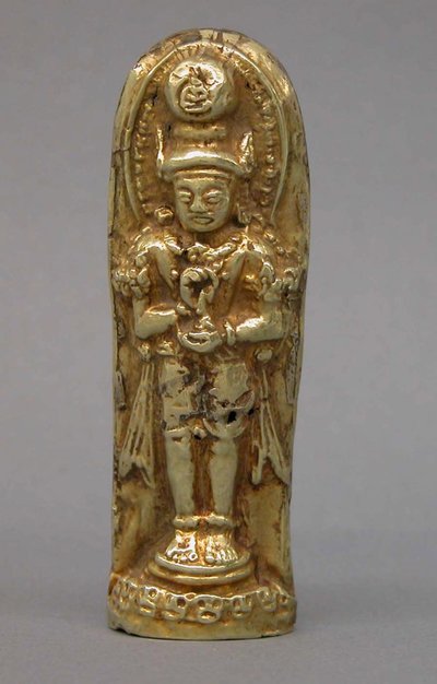 Escultura de Bhairava, c.1300 (ouro) de Indonesian School
