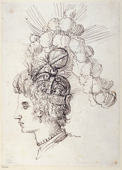 Bel-Anna, Rainha do Mar, c.1609 (caneta e tinta sobre papel) de Inigo Jones