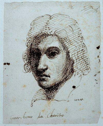 Desenho de Guercino (caneta e tinta sobre papel) de Inigo Jones