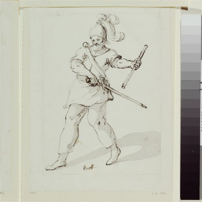 Kett, desenho do traje para a máscara cortês 