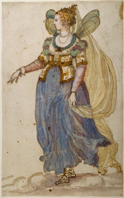Lady masquer (aguarela sobre papel) de Inigo Jones