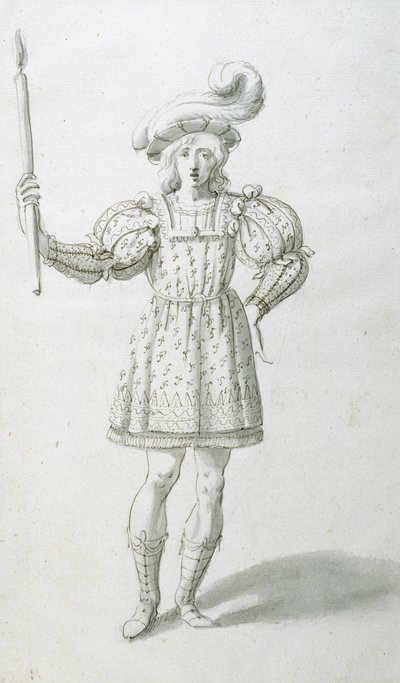 Tocha (caneta e tinta sobre papel) de Inigo Jones