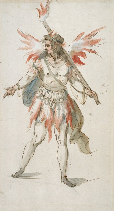 Tocha: um espírito ardente (aguarela sobre papel) de Inigo Jones