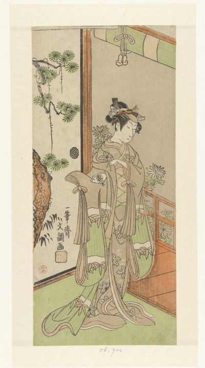 Actor Onoe Tamizo no papel feminino de Ippitsusai Bunchō