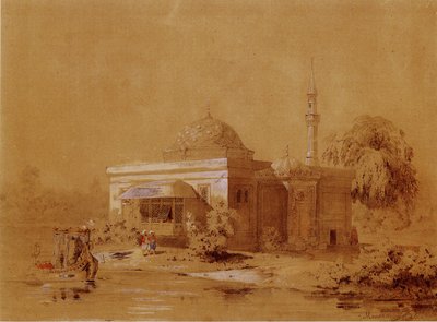Projeto do pavilhão do Banho Turco no Parque Catarina de Tsarskoye Selo, c. 1850 de Ippolit Antonovich Monighetti