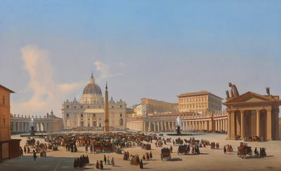 Praça de São Pedro, Roma de Ippolito Caffi