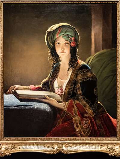 Retrato de uma mulher oriental de Ippolito Caffi