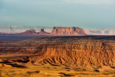Do Gooseneck State Park, Utah, olhando para o Monument Valley, 2012 (foto) de Ira Block