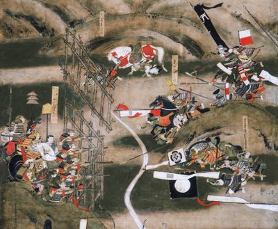 Ecrã da Batalha de Nagashino 1575, Museu do Castelo de Osaka, 2005 (foto) de Ira Block