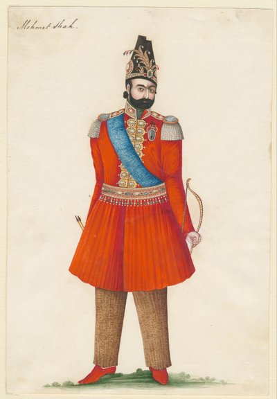 Mohammad Shah Qajar 1808-1848, rei da Pérsia, 1835 de Iranian Master