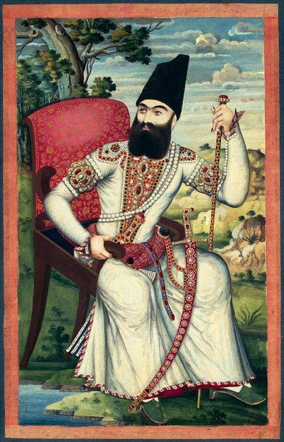 Retrato do príncipe Abbas Mirza, ca 1820 de Iranian Master