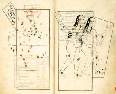 A constelação de gêmeos do livro de estrelas fixas de Al-Sufi de Iranian Master