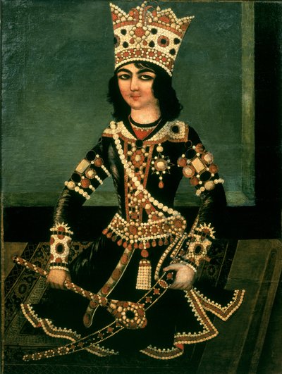 Retrato de Abbas-Minza (c.1783-1833), Príncipe da Pérsia, filho de Shah Fath Ali (reinou de 1797 a 1834) de Iranian School