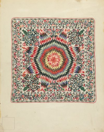 Colcha de retalhos e apliques de Irene Schaefer