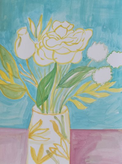 Vaso floral colorido de Iria Fernandez
