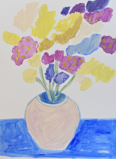 Vaso floral colorido de Iria Fernandez