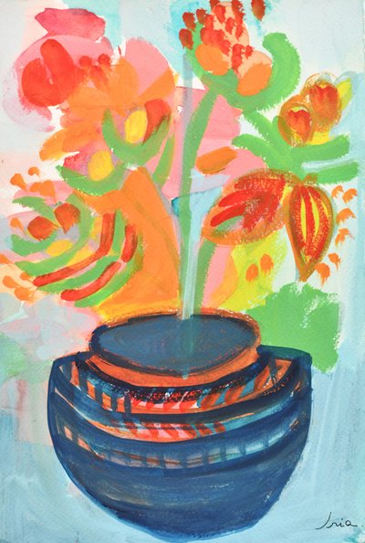Flores abstratas vibrantes de Iria Fernandez