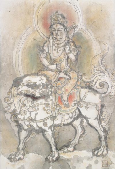 Irie Hako, Manjushri sentado em um leão de Irie Hako