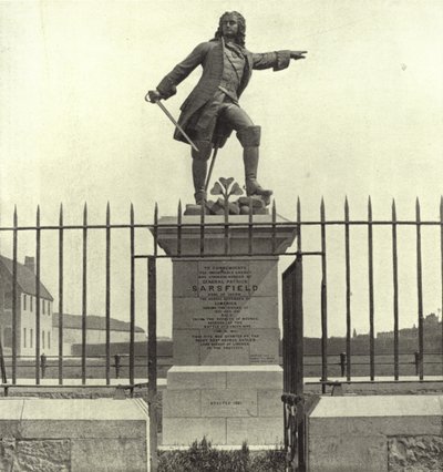 A Estátua de Sarsfield, Limerick (foto a p/b) de Irish Photographer